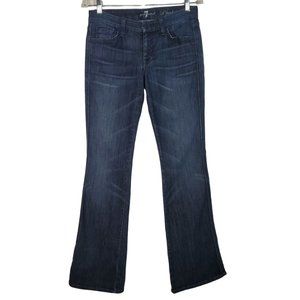 7 For All Manknd Women’s A Pocket Dark Denm Bootcut Jeans Sze 28